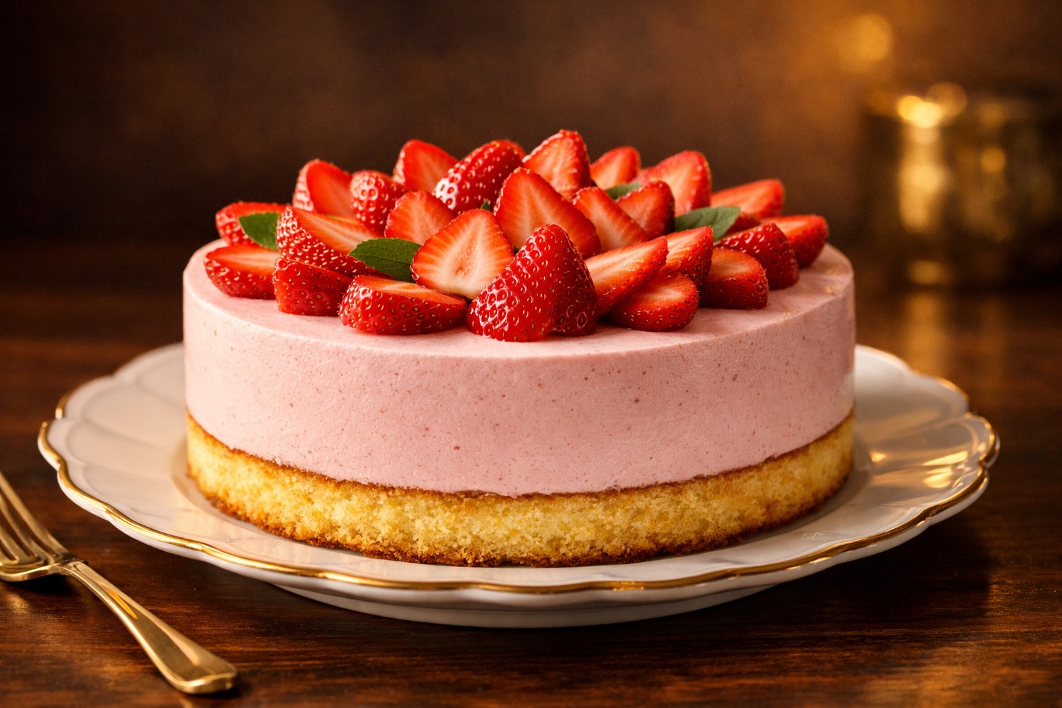 Fraisier · Bolo Mousse de Morango